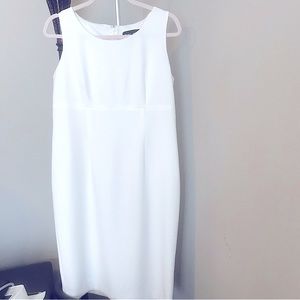 BLACK LABEL by EVAN-PICONE WHITE SHEATH DRESS SLEEVELESS